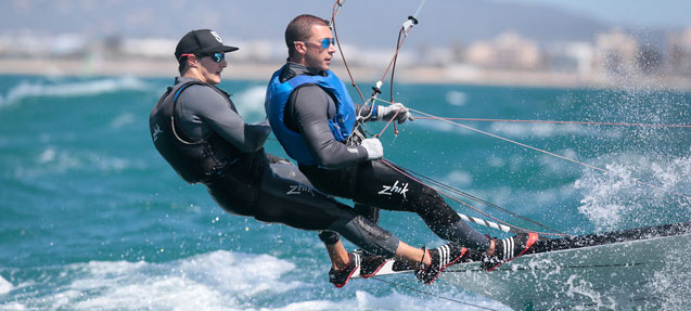 Participants in the Princesa Sofía Regatta in Palma de Mallorca